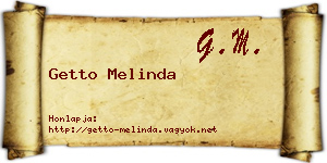 Getto Melinda névjegykártya