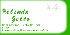 melinda getto business card